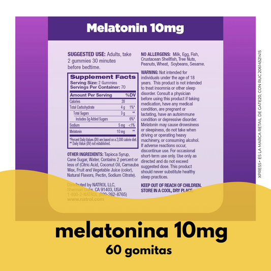 Melatonina Natrol 10mg (60 gomitas)